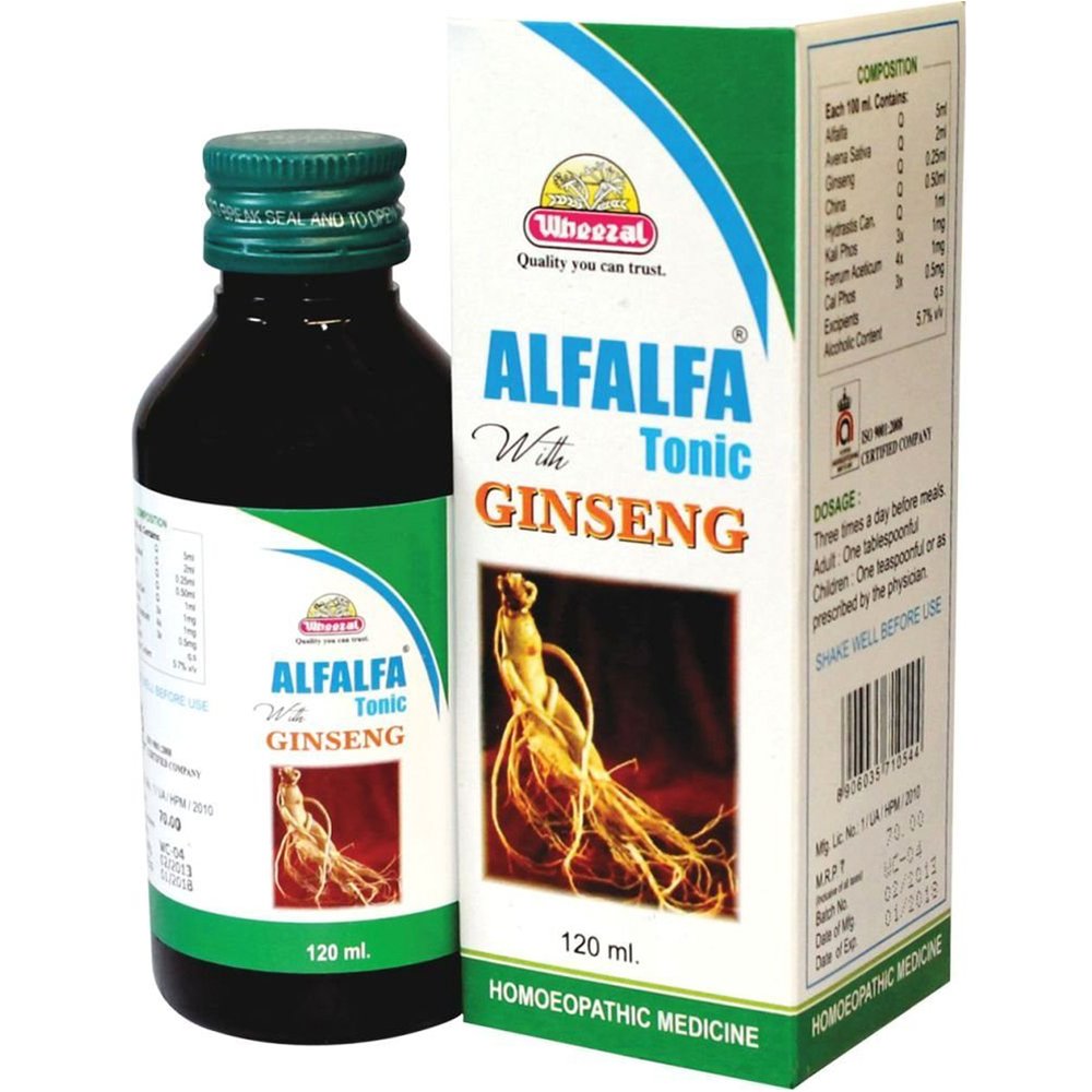 Wheezal Alfalfa With Ginseng (120ml)