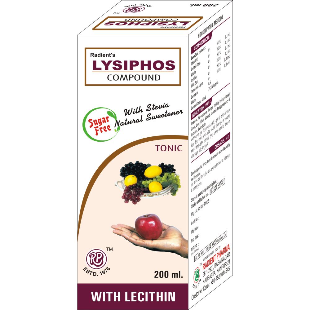 Radient Lysiphos Compound Sugar Free Syrup (200ml)
