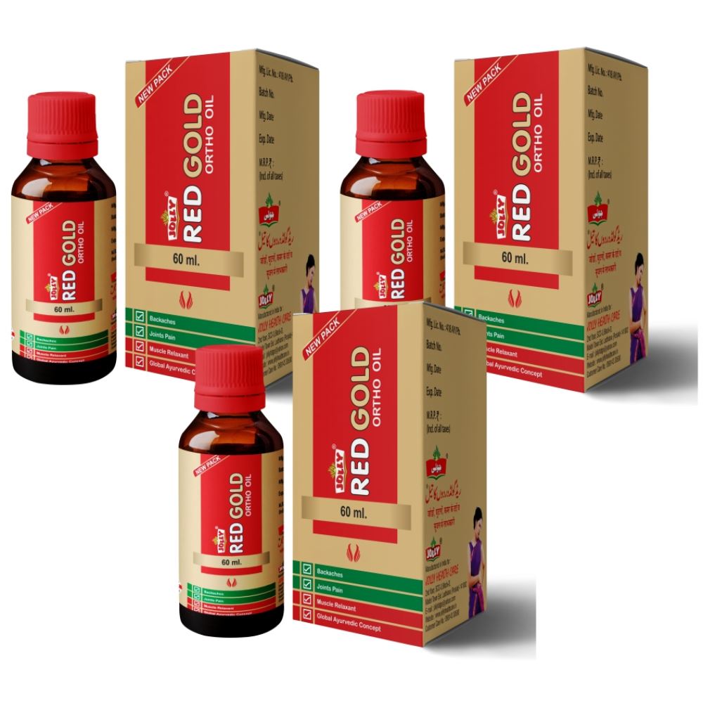 Jolly Red Gold Ortho Oil (60ml, Pack of 3)