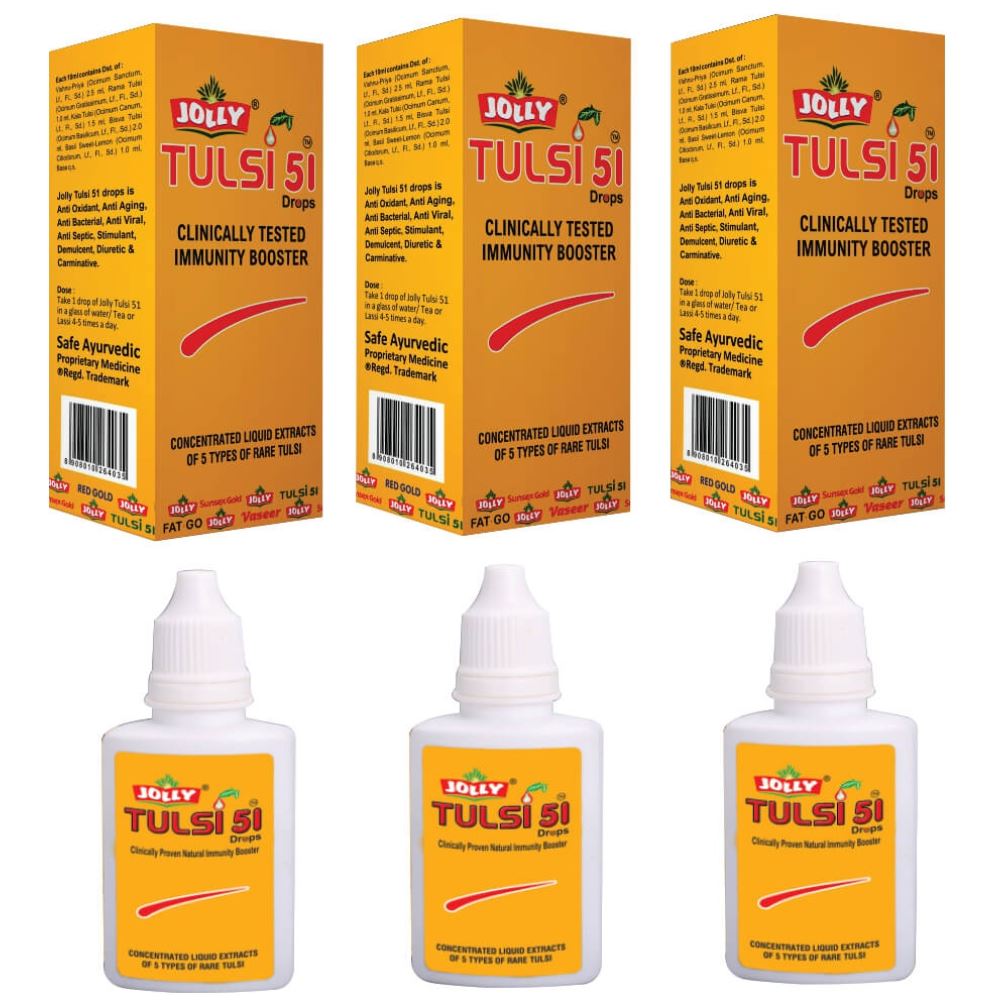 Jolly Tulsi 51 Drops (24ml, Pack of 3)