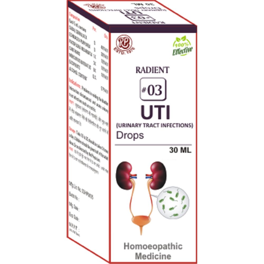 Radient 03 UTI (Urinary Tract Infections) Drops (30ml)