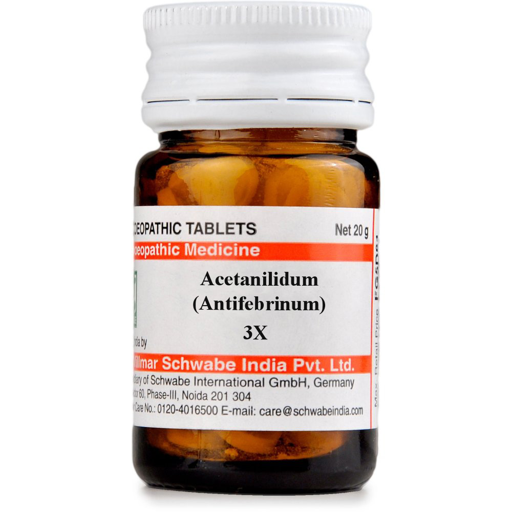 Willmar Schwabe India Acetanilidum (Antifebrinum) 3X (20g)