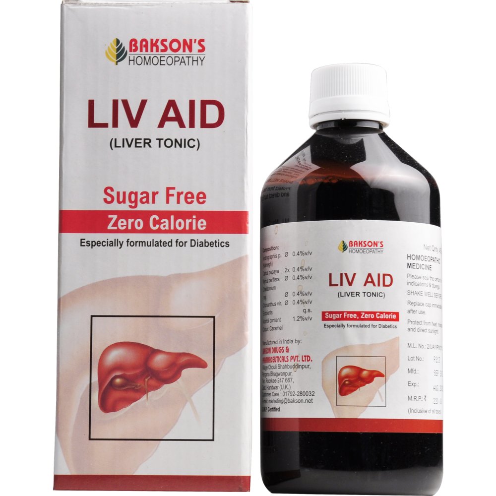 Bakson Liv Aid Syrup (Sugar Free) (450ml)