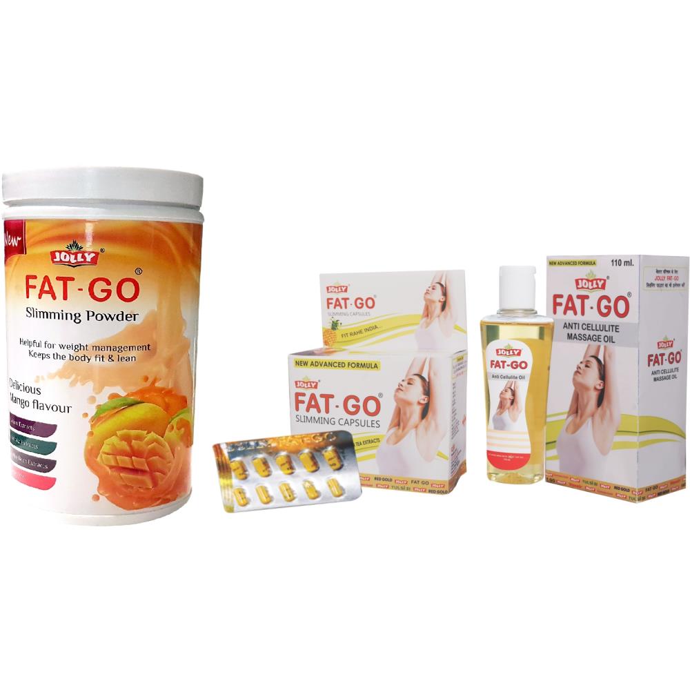 Jolly Fat Go Slimming Powder, Capsules And Oil (Combo Pack) (1Pack)