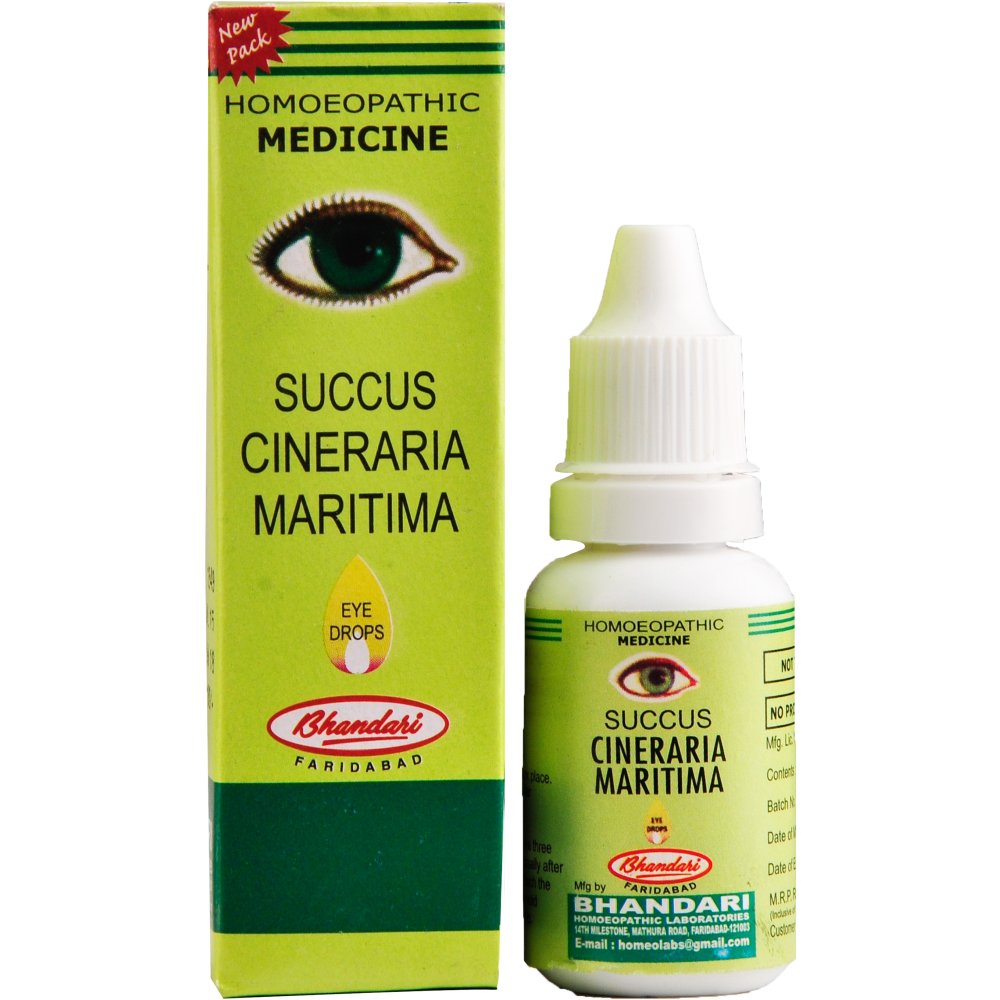 Bhandari Cineraria Maritima Succus Eye Drops (10ml)