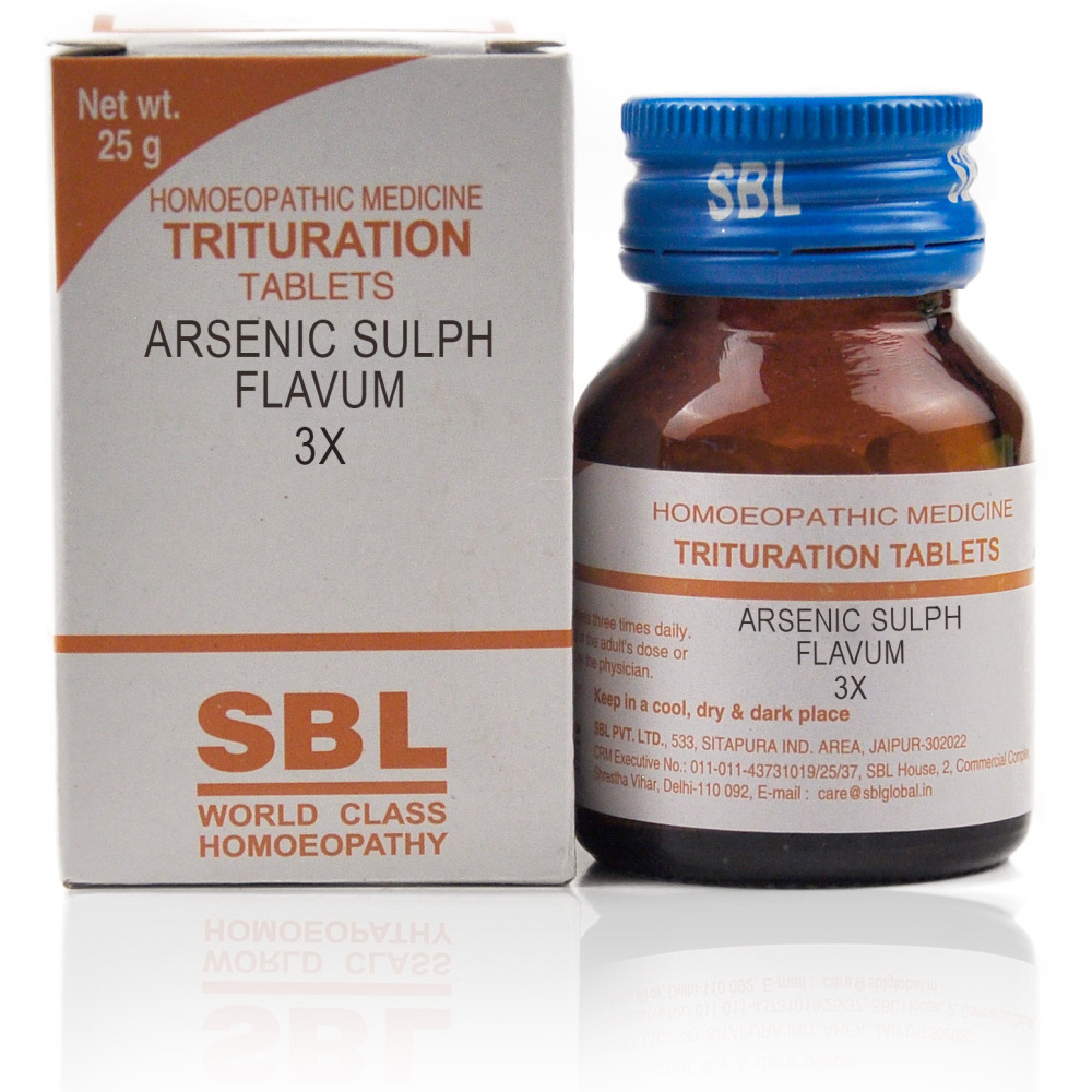 SBL Arsenic Sulphuratum Flavum 3X (25g)
