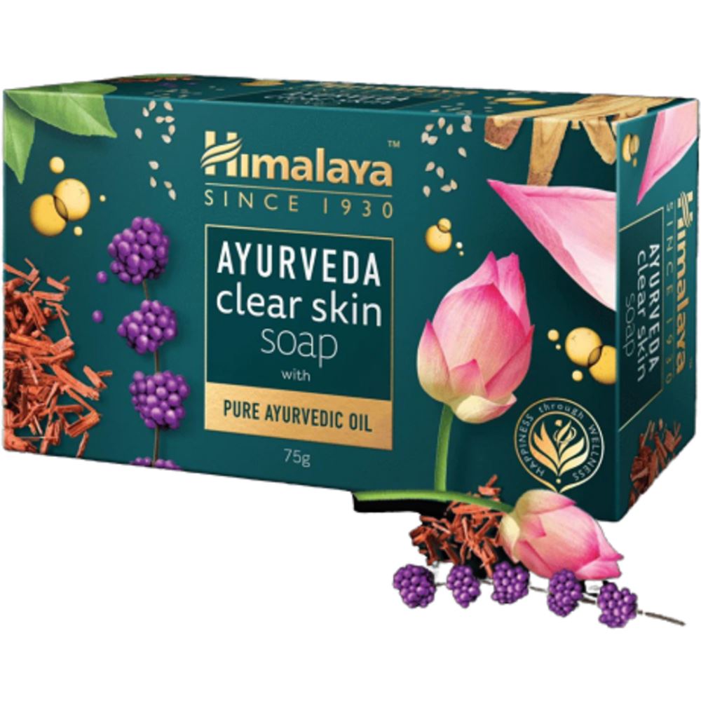 Himalaya Ayurveda Clear Skin Soap With Pure Ayurvedic Oil (75g, Pack of 2)