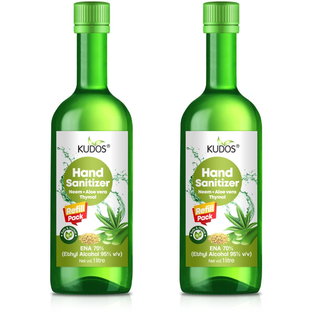 Kudos Hand sanitizer refill pack (1liter, Pack of 2)