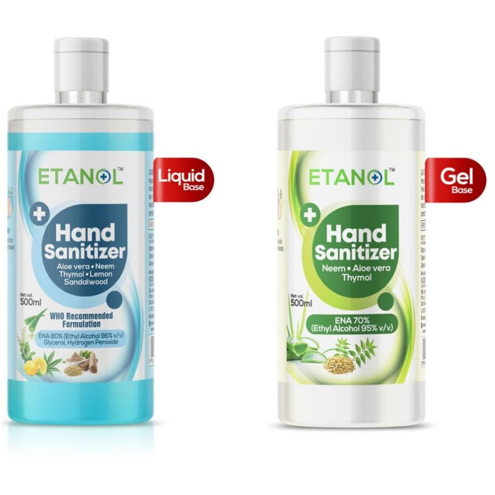 Kudos Hand sanitizer Liquid + Hand Sanitizer gel (Combo Pack) (500ml)