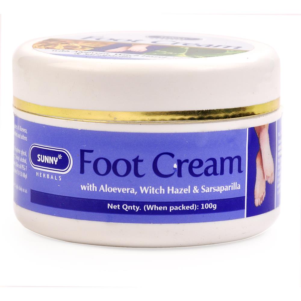 Bakson Sunny Foot Cream With Aloevera, Witch Hazel & Sarsaparilla (100g)