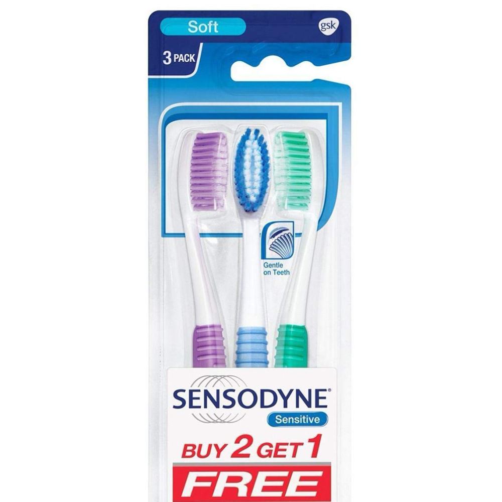 Sensodyne Sensitive Gentle On Teeth Toothbrush (3pcs)