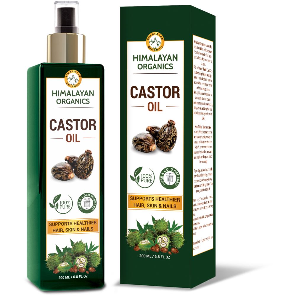 Himalayan Organics Cold Press 100% Pure Castor Oil  (200ml)