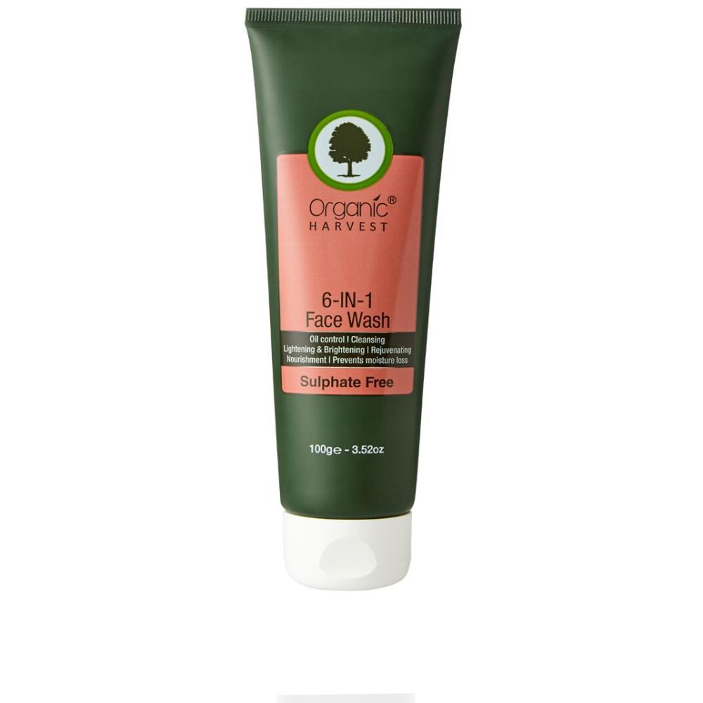 Organic Harvest 6 In 1 Face Wash (Sulphate Free) (100ml)