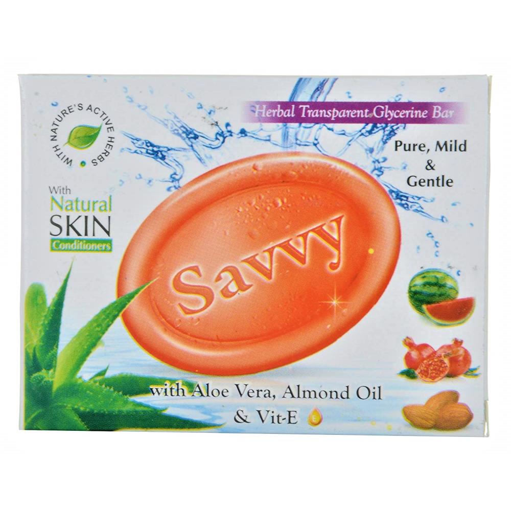 BHP Savvy Herbal Transparent Glycerine Bar Soap (75g)