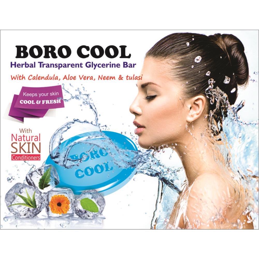 BHP Boro Cool Herbal Transparent Glycerine Bar Soap (75g)