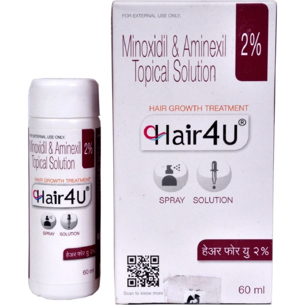 Glenmark Pharma Hair 4U Solution (2%w/v) (60ml)