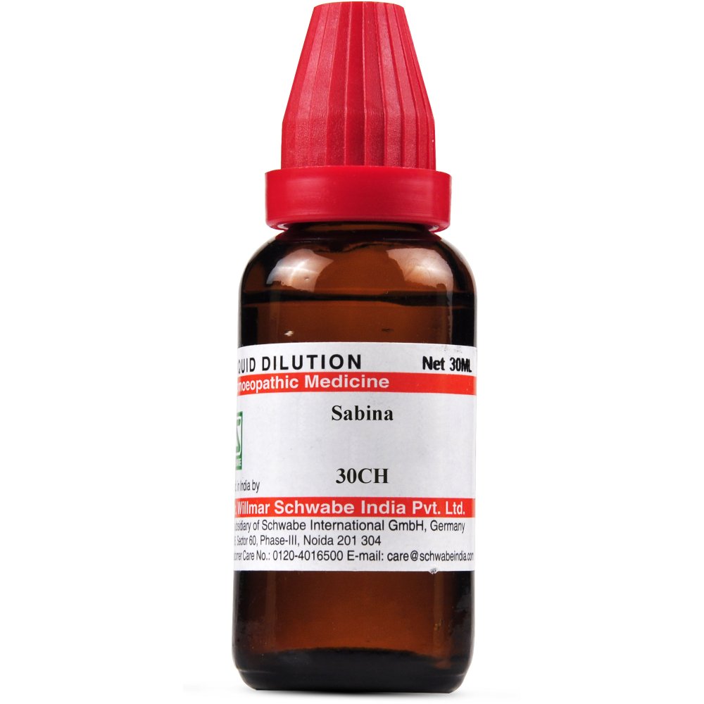 Willmar Schwabe India Sabina 30 CH 30ml Willmar Schwabe India Sabina 30 CH 30ml