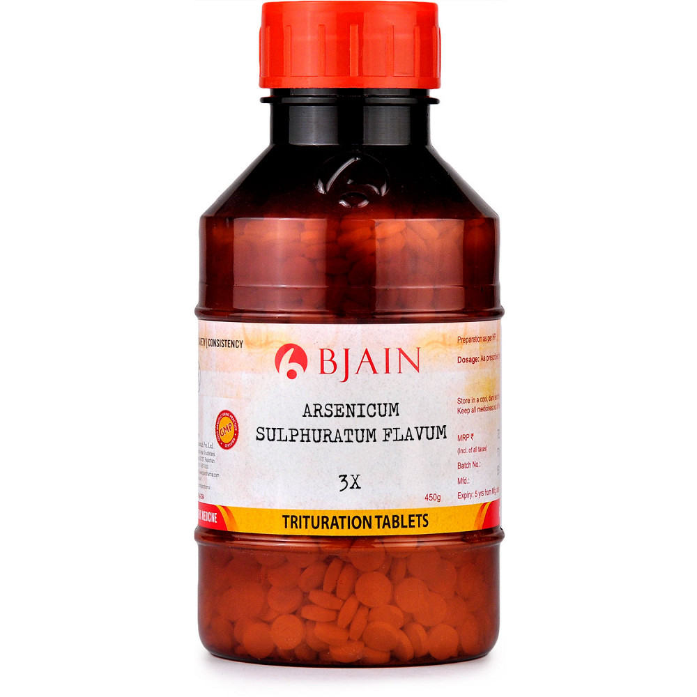 B Jain Arsenicum Sulphuratum Flavum 3X 450g B Jain Arsenicum Sulphuratum Flavum 3X 450g