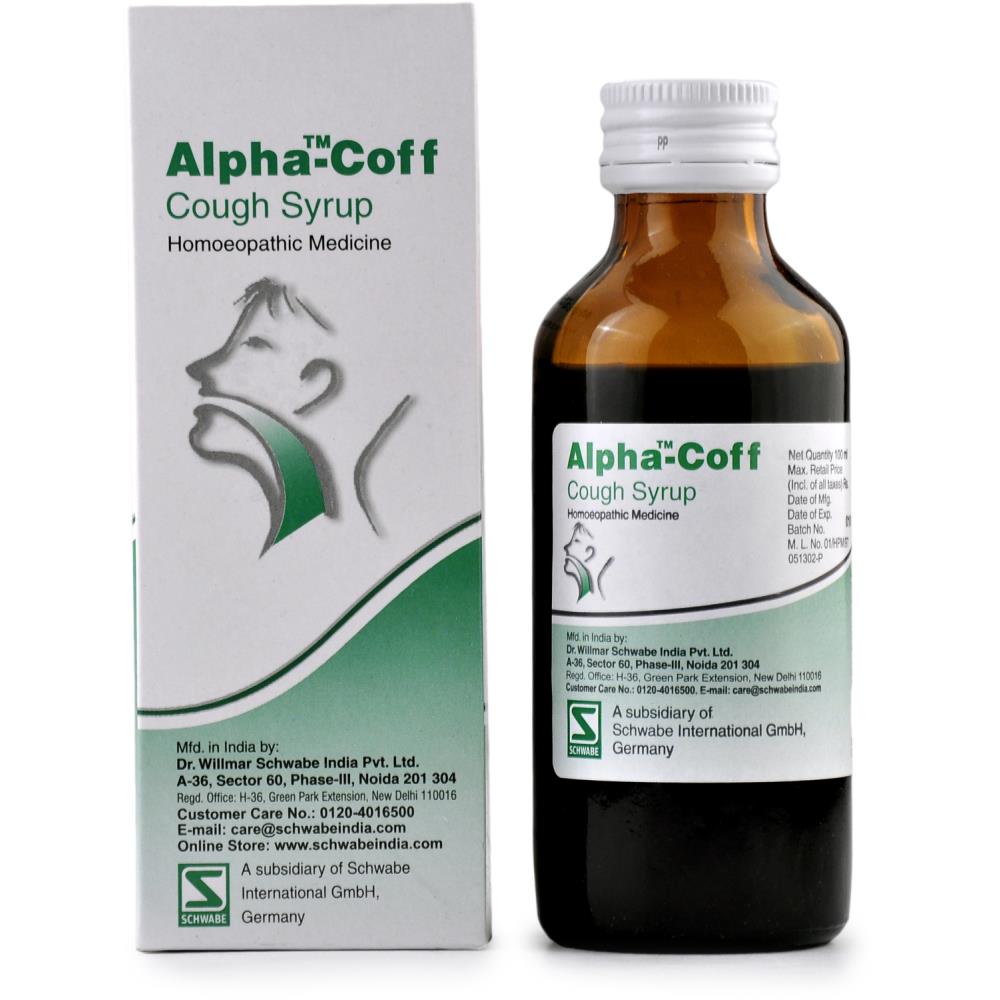 Willmar Schwabe India Alpha Coff Cough Syrup 100ml Willmar Schwabe India Alpha Coff Cough Syrup 100ml