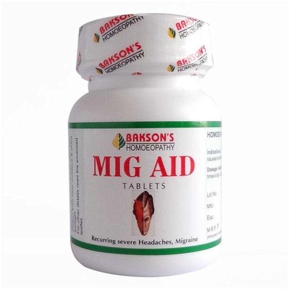 Bakson Mig Aid Tablets 75tab Bakson Mig Aid Tablets 75tab