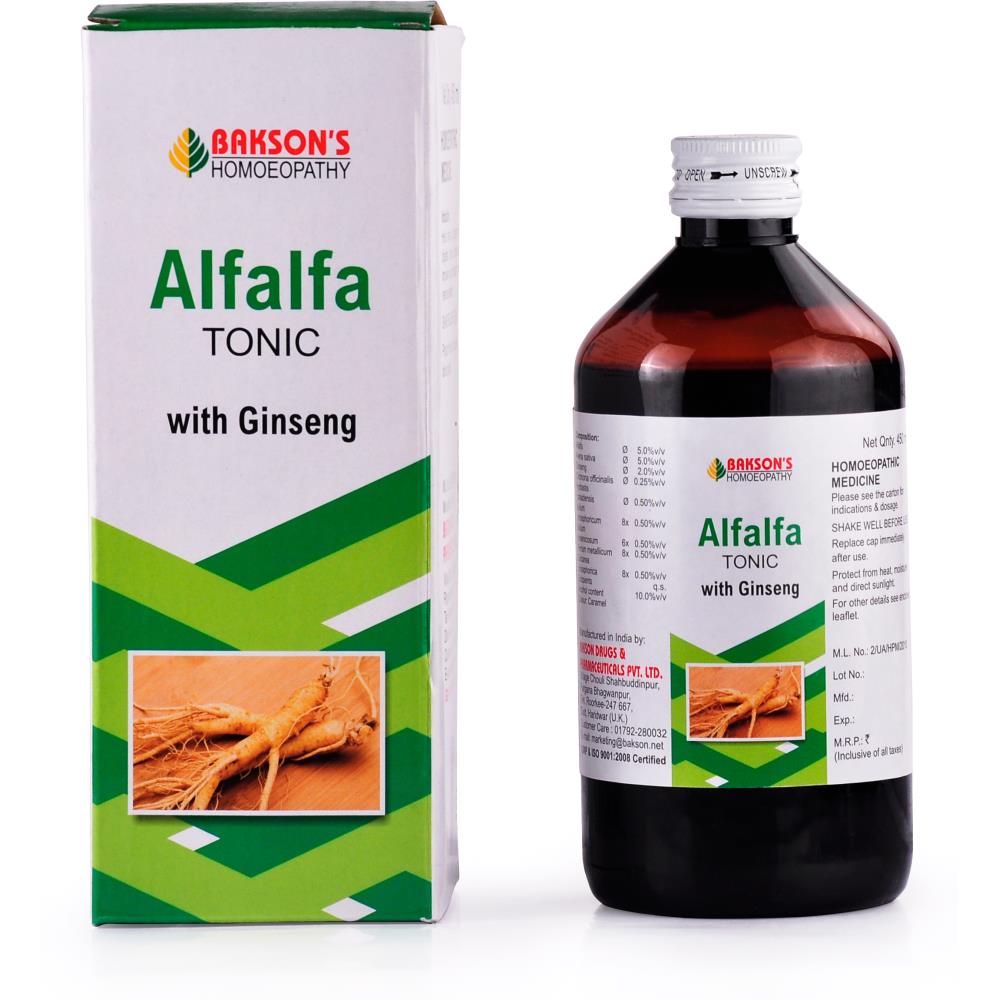 Bakson Alfalfa Tonic With Ginseng 450ml Bakson Alfalfa Tonic With Ginseng 450ml