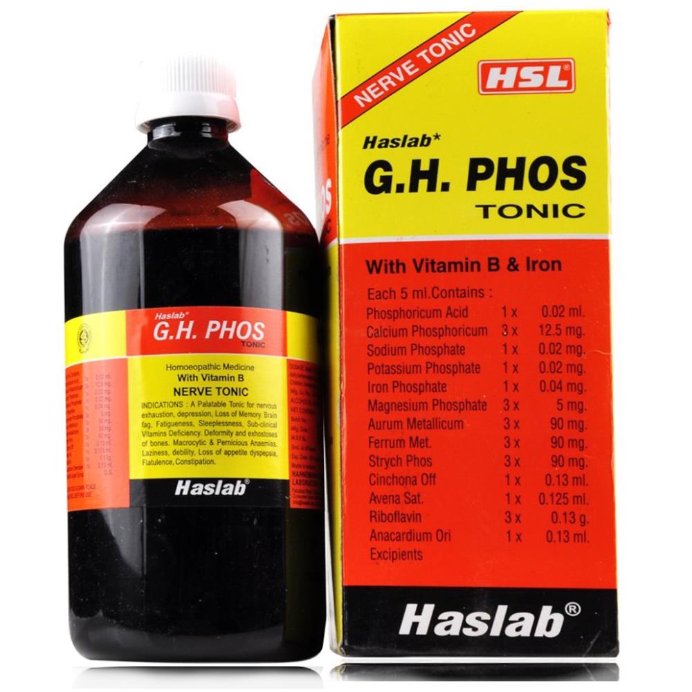 Haslab G H Phos Tonic with Vitamin B and Iron 450ml Haslab G H Phos Tonic with Vitamin B and Iron 450ml