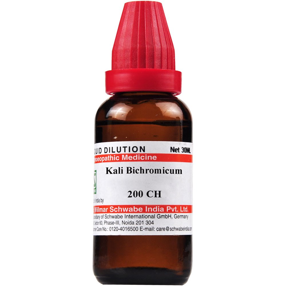Willmar Schwabe India Kali Bichromicum 200 CH 30ml Willmar Schwabe India Kali Bichromicum 200 CH 30ml