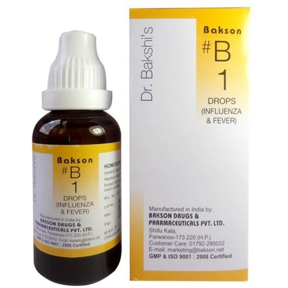 Bakson B1 Influenza and Fever Drops 30ml Bakson B1 Influenza and Fever Drops 30ml