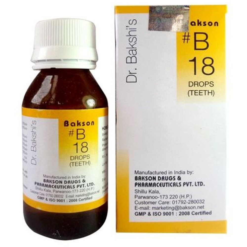 Bakson B18 Teeth Drops 30ml Bakson B18 Teeth Drops 30ml
