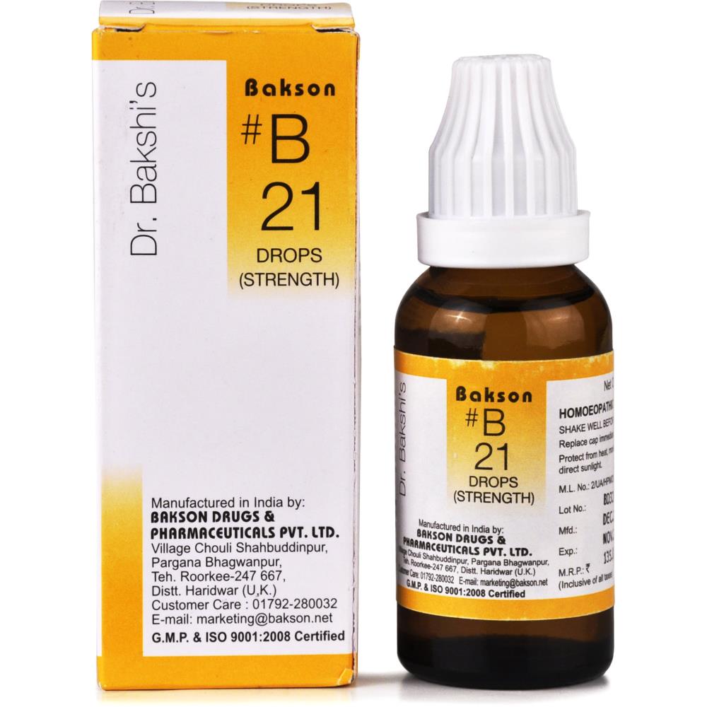 Bakson B21 Strength Drops 30ml Bakson B21 Strength Drops 30ml