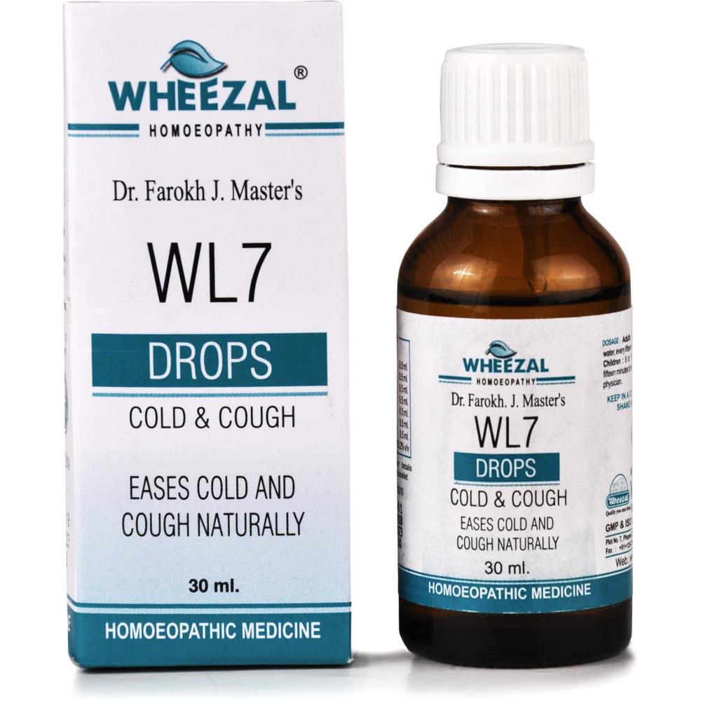 Wheezal WL-7 Cold And Cough Drops 30ml Wheezal WL-7 Cold And Cough Drops 30ml