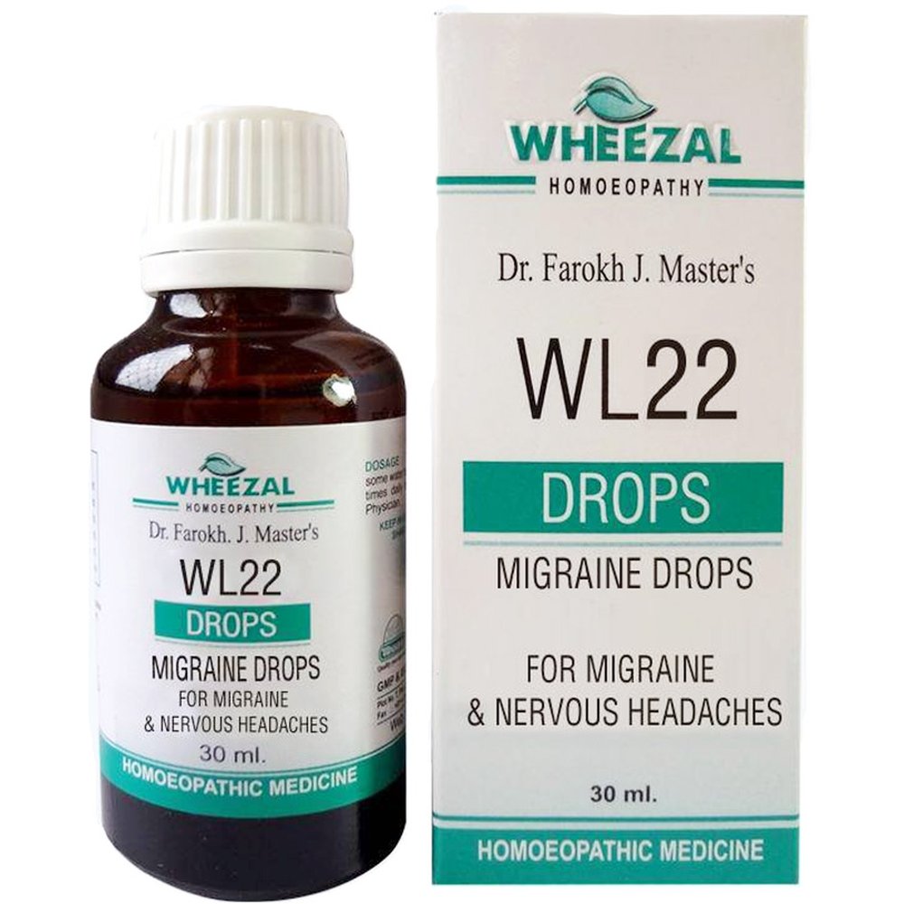 Wheezal WL-22 Migraine Drops 30ml Wheezal WL-22 Migraine Drops 30ml