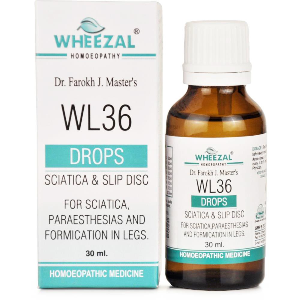 Wheezal WL-36 Sciatica And Slip Disc Drops 30ml Wheezal WL-36 Sciatica And Slip Disc Drops 30ml