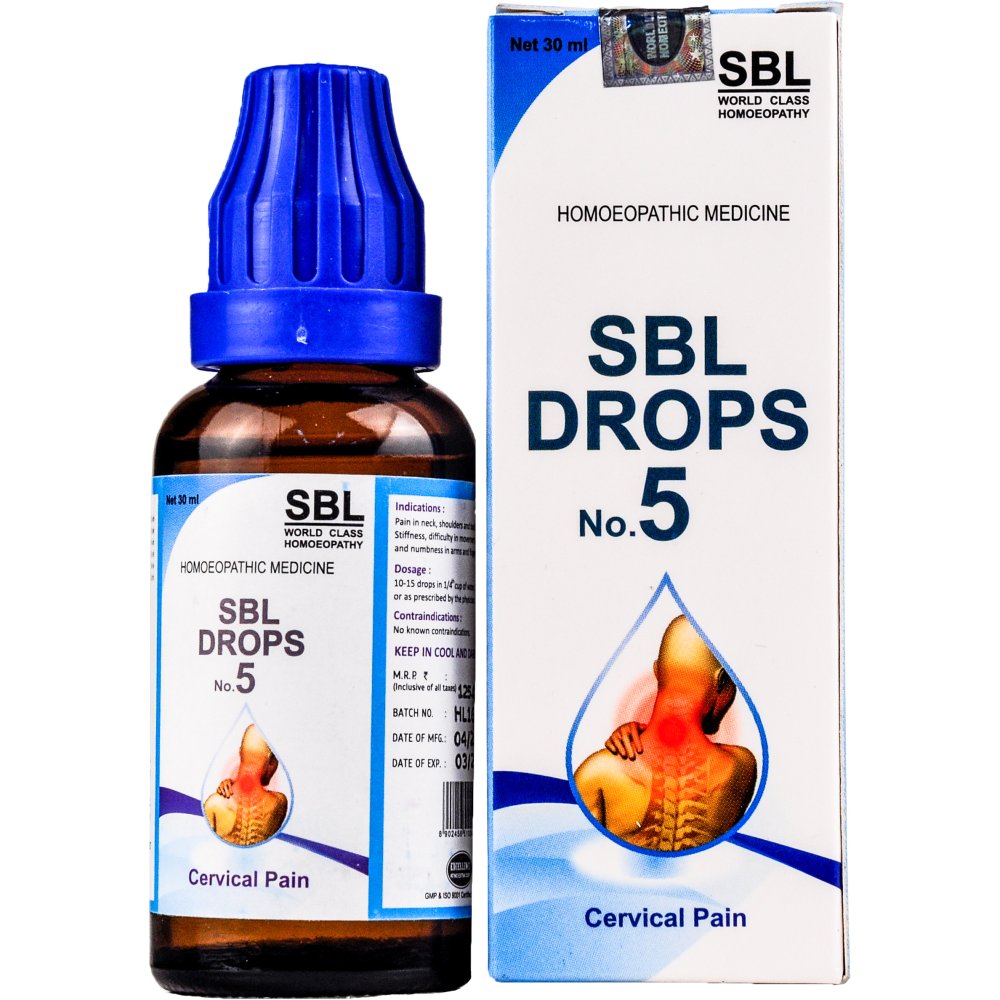 SBL Drops No 5 Cervical Pain 30ml SBL Drops No 5 Cervical Pain 30ml