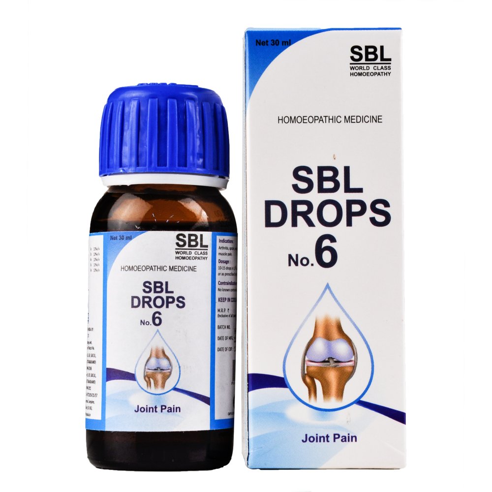 SBL Drops No 6 Joint Pain 30ml SBL Drops No 6 Joint Pain 30ml