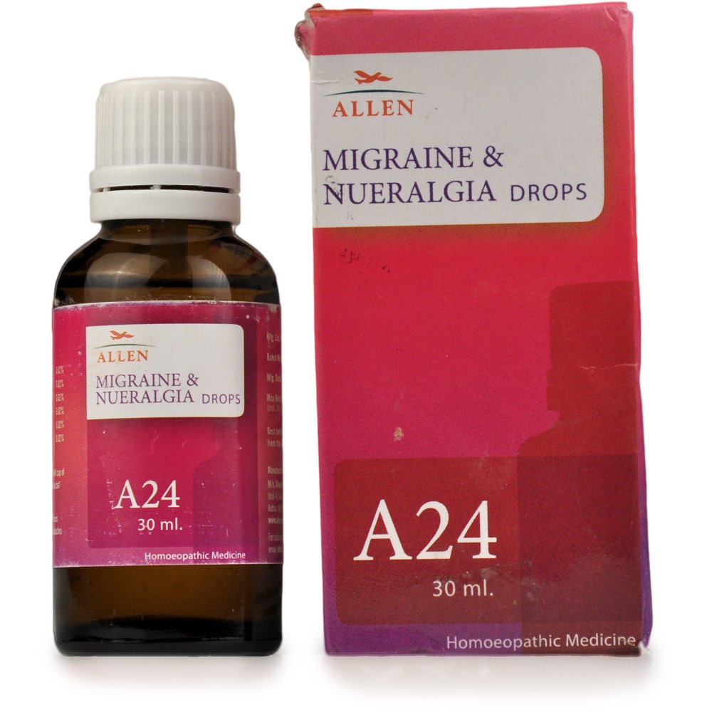 Allen A24 Migrane & Neuralgia Drops 30ml Allen A24 Migrane & Neuralgia Drops 30ml
