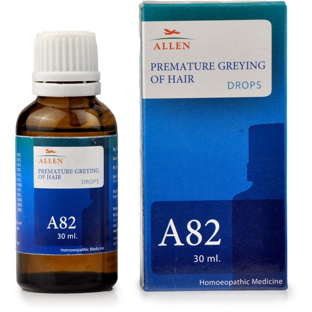 Allen A82 Premature Greying Of Hair Drops 30ml Allen A82 Premature Greying Of Hair Drops 30ml