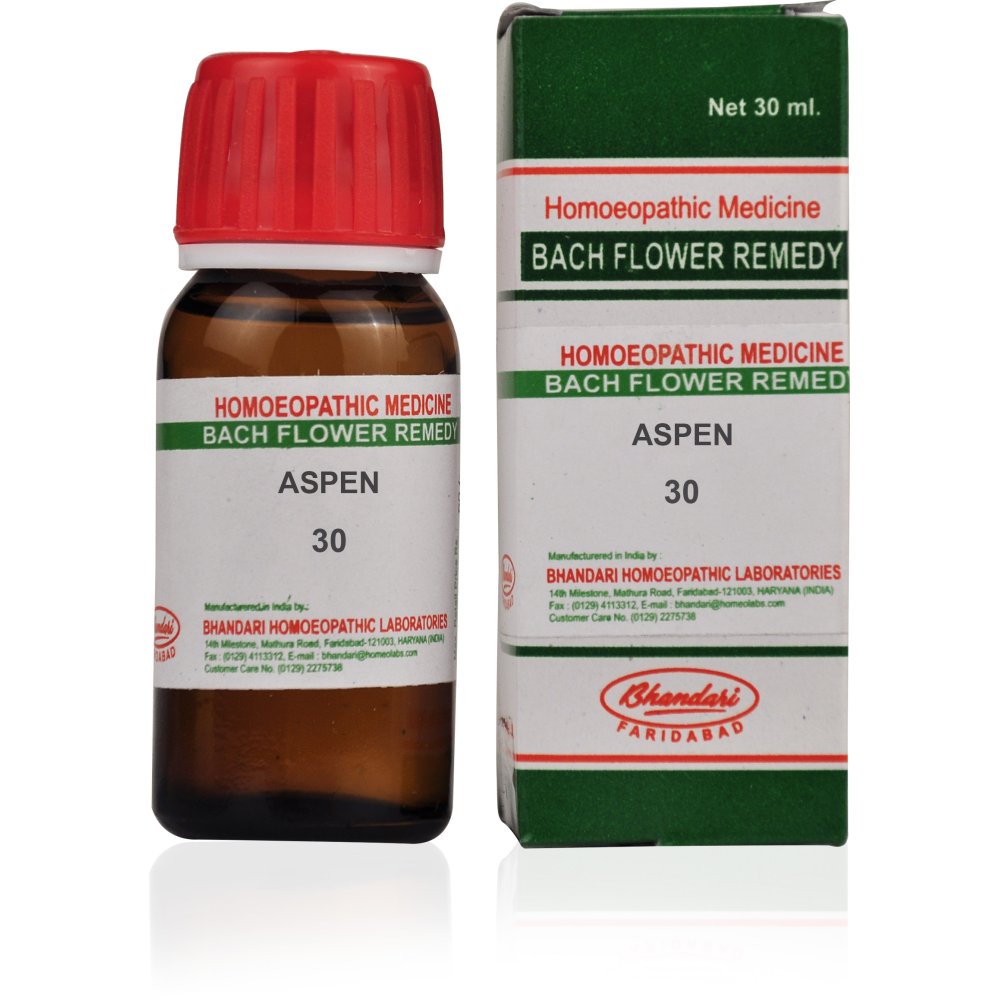 Bhandari Bach Flower Aspen 30ml Bhandari Bach Flower Aspen 30ml